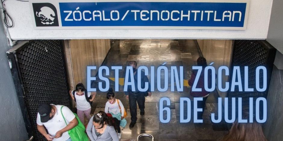 Estación Zócalo-Tenochtitlán del Metro CDMX reabre este sábado.