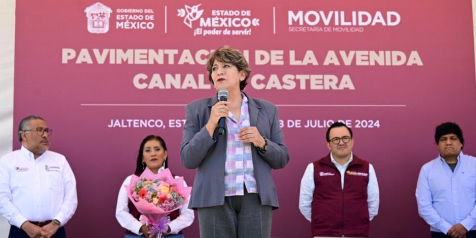 Delfina Gómez inicia 54 obras de movilidad y transporte para el Estado de México.
