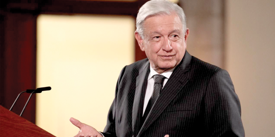 El Presidente Andrés Manuel López Obrador, ayer en conferencia de prensa.