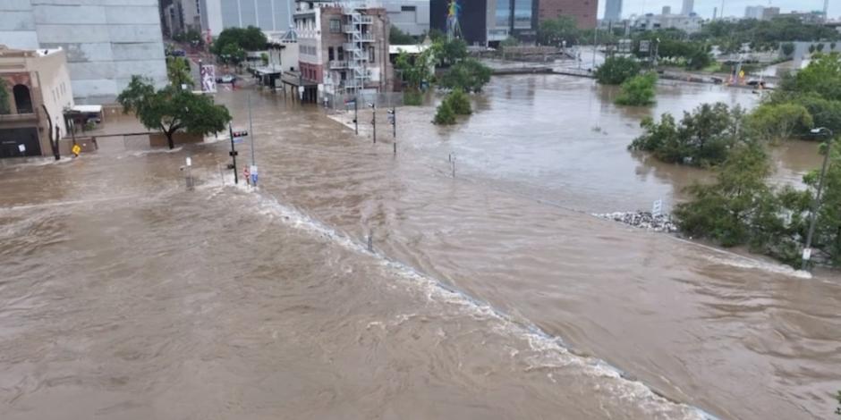 Inundaciones que dejó el paso del huracán Beryl por Texas.