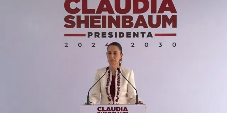 Claudia Sheinbaum este lunes 15 de julio del 2024.
