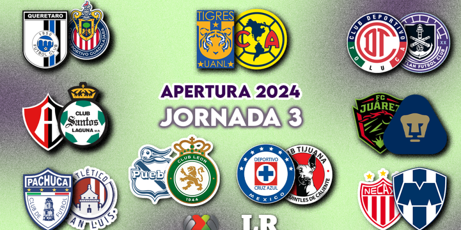 La jornada 3 del Apertura 2024 se juega entresemana por la fecha doble de la Liga MX
