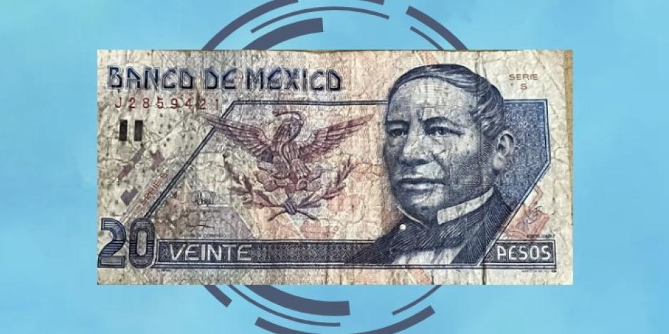Este billete de 20 pesos saldrá de circulación próximamente.