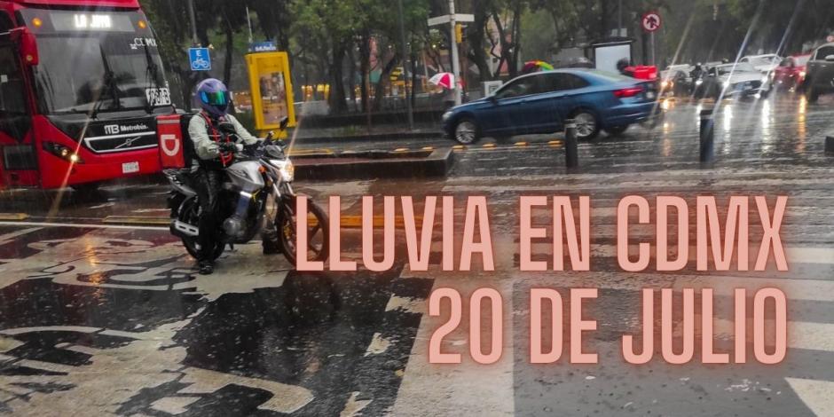 Lloverá en la Ciudad de México este sábado 20 de julio.