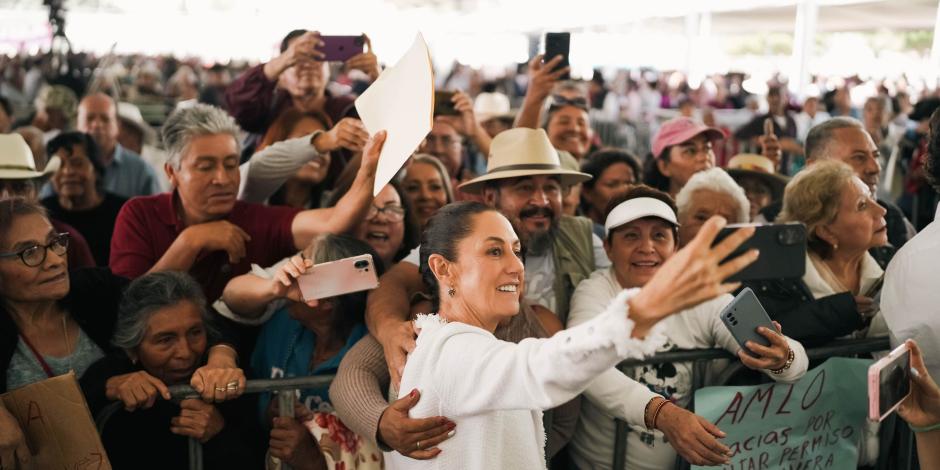 La virtual Presidenta electa en Querétaro, ayer.