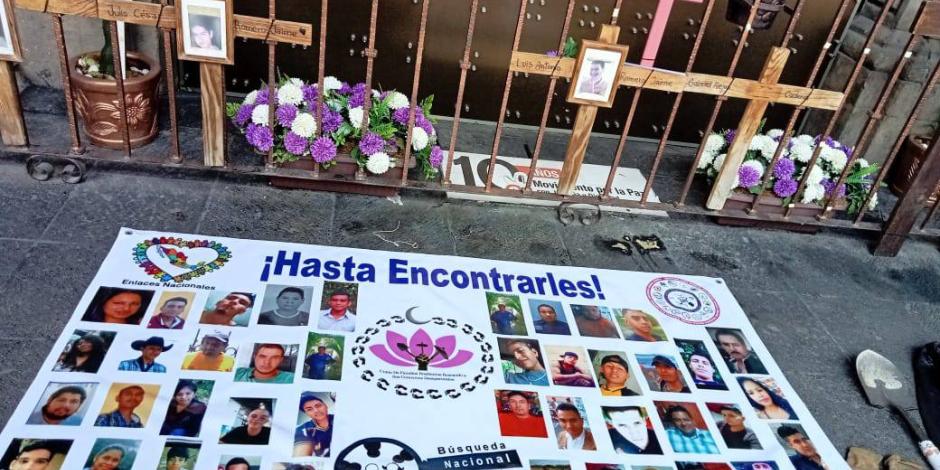 Protesta para exigir al Gobierno de Morelos por los desaparecidos, en agosto de 2023.