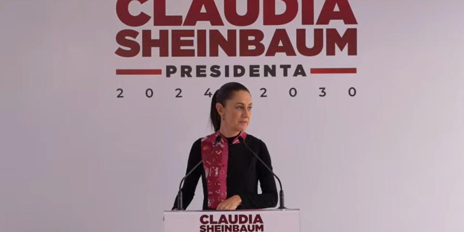 Claudia Sheinbaum este lunes en conferencia de prensa.