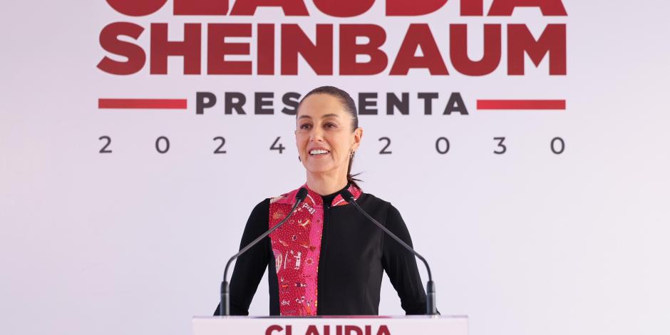 Claudia Sheinbaum este lunes en conferencia de prensa.