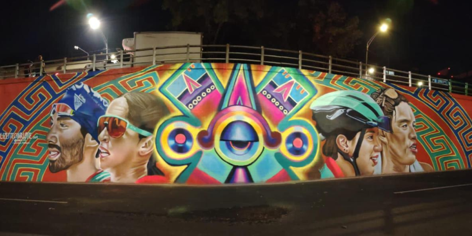 CDMX rinde homenaje a los atletas olímpicos con 35 murales