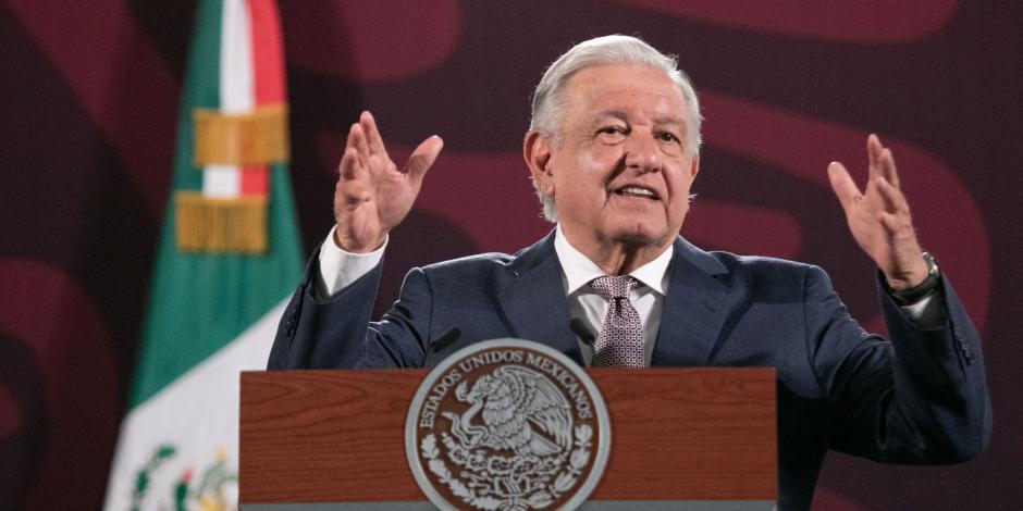 El Presidente López Obrador, ayer, en conferencia de prensa.