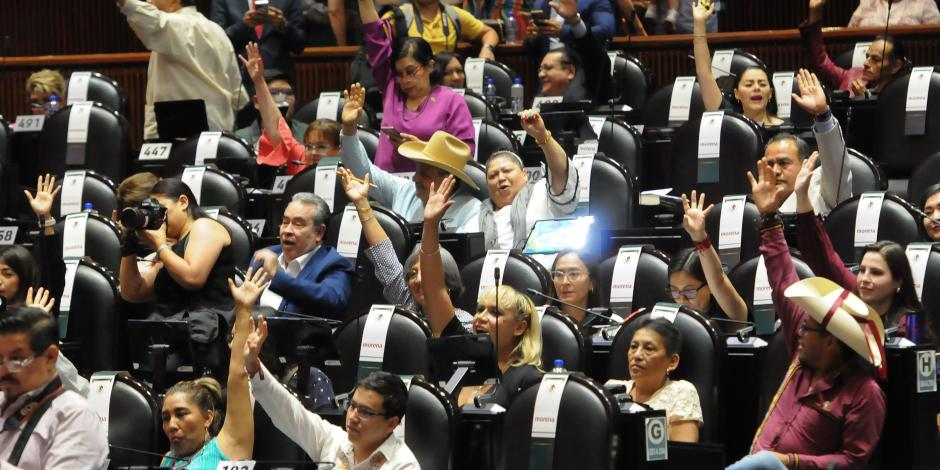 Diputados de Morena en la Cámara baja, en imagen de archivo.