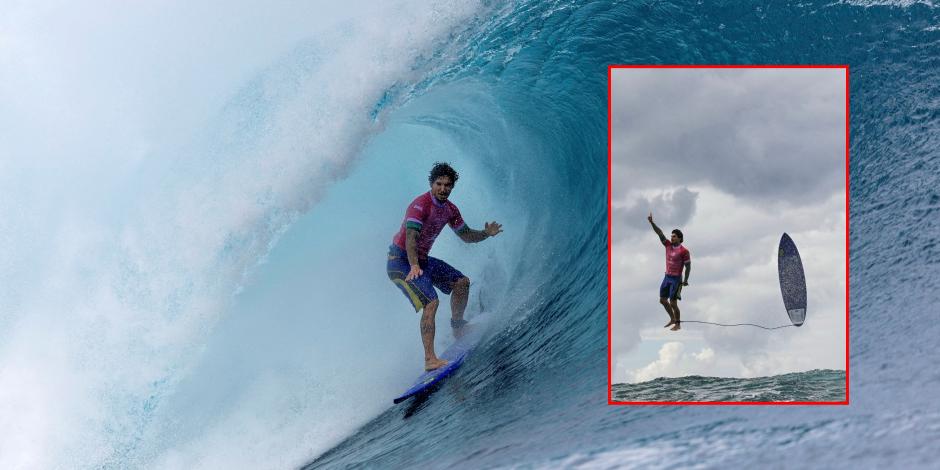 Gabriel Medina y la foto más espectacular de los Juegos Olímpicos París 2024