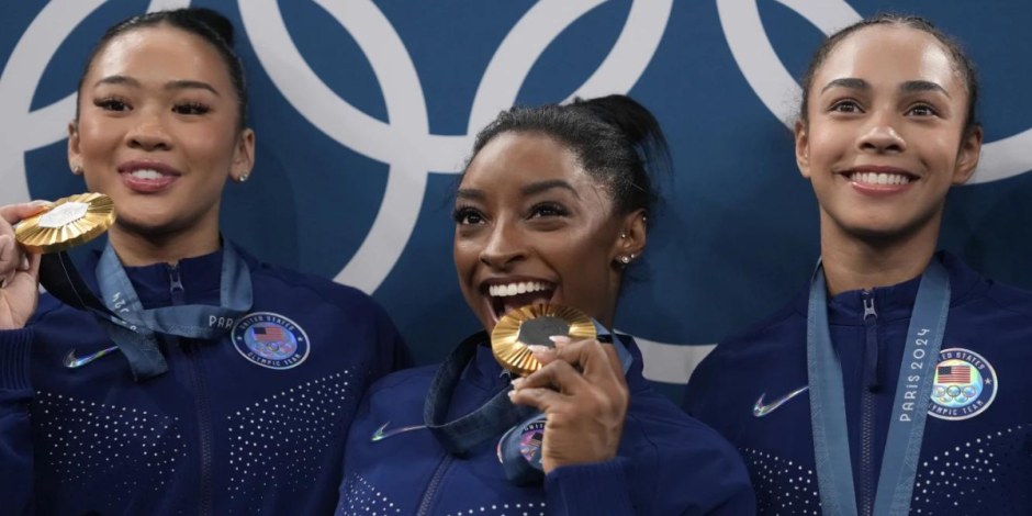 Simone Biles y el Team USA en la pruebas de gimnasia en París 2024