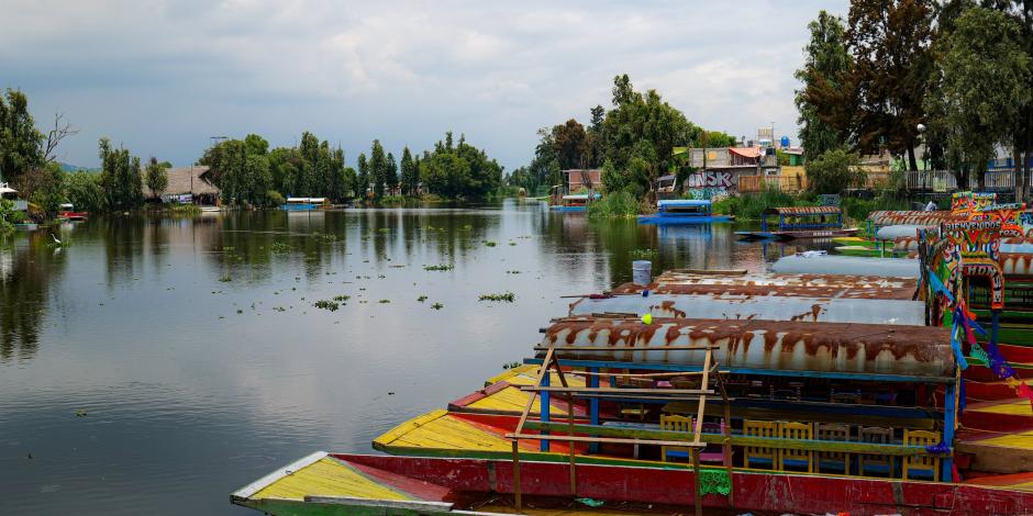 Toma de chinampas en los canales de Xochimilco, el pasado 22 de julio.