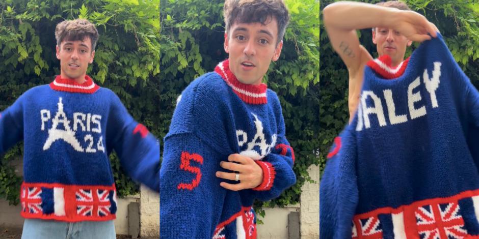 Tom Daley y el hermoso suéter que tejió para celebrar sus Juegos Olímpicos