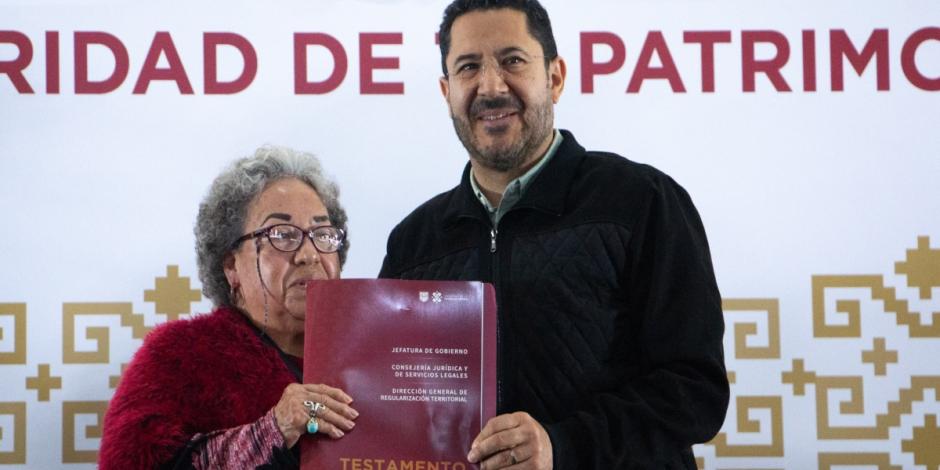 Martí Batres durante la entrega de testimonios de este sábado 3 de agosto.