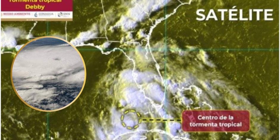 La tormenta tropical "Debby" causará lluvias fuertes en la Península de Yucatán.