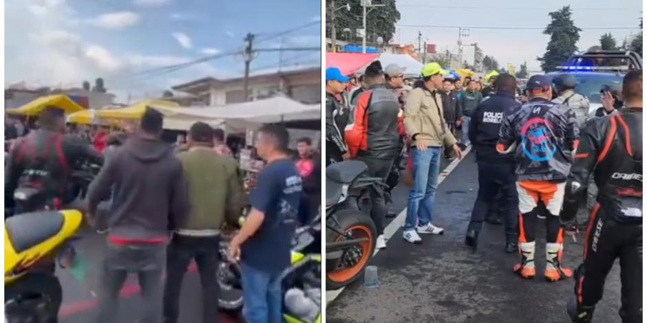 Así fue la riña entre motociclistas en Tres Marías.