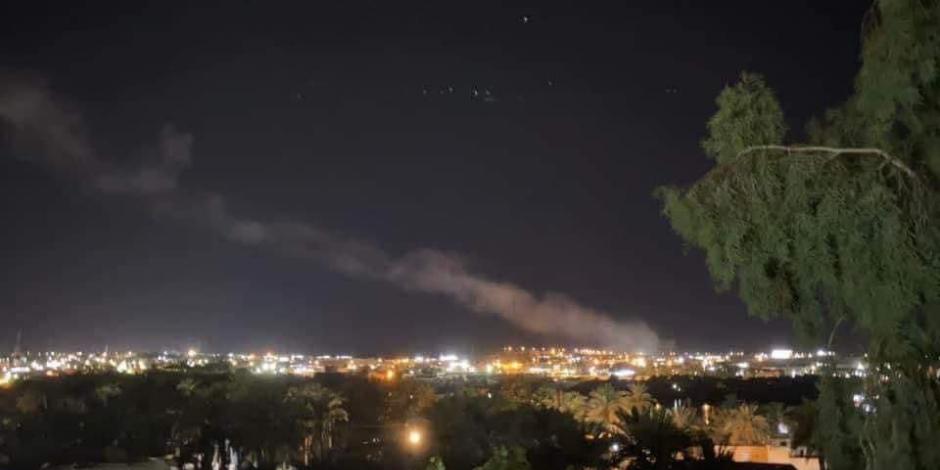 Vista de la base aérea de Ain Al-Asad, tras el ataque con cohetes, ayer.