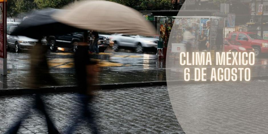 Este es el pronóstico del clima en México este martes 6 de agosto de 2024.