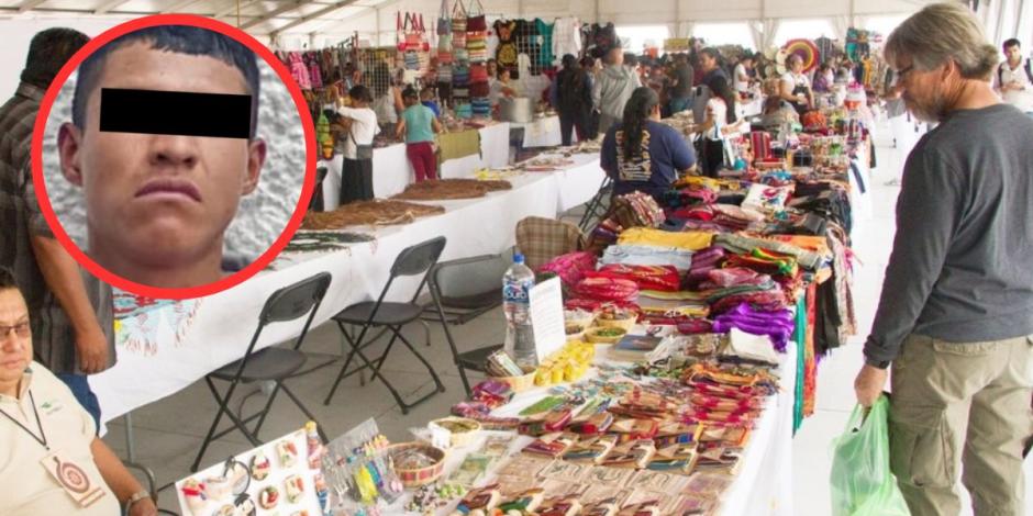 Detienen a sujeto que cobraba piso en Feria de las Culturas Indígenas en el Zócalo.