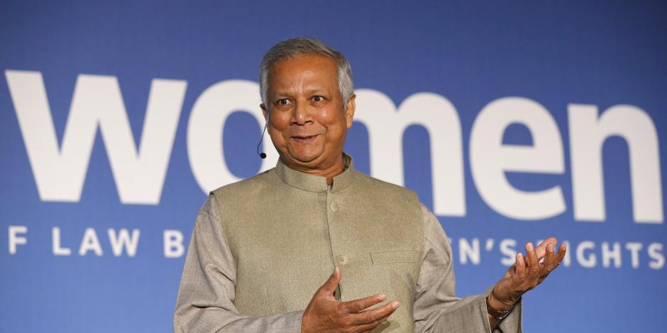 El ganador del Premio Nobel de la Paz, Muhammad Yunus