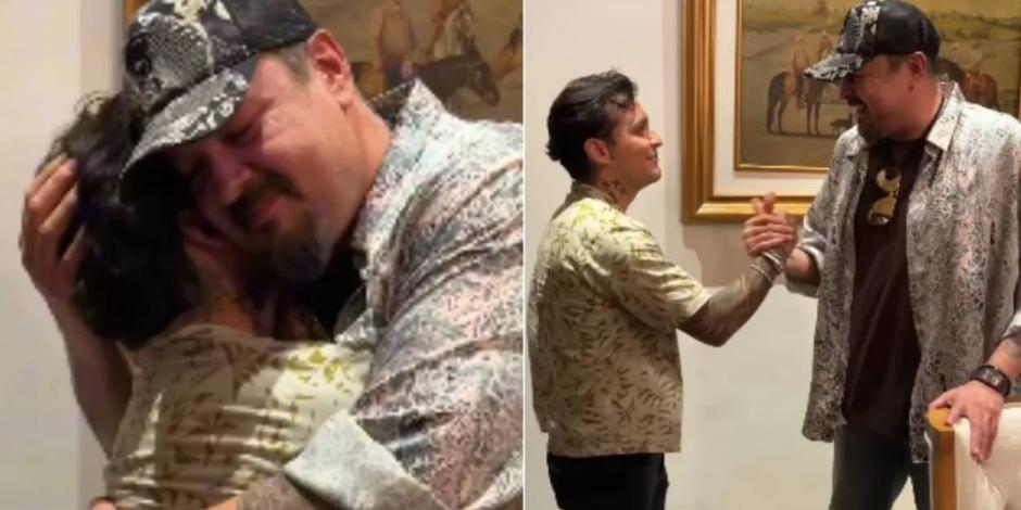 Nodal felicita a su suegro Pepe Aguilar por su cumpleaños y le da incómdo abrazo | VIDEO