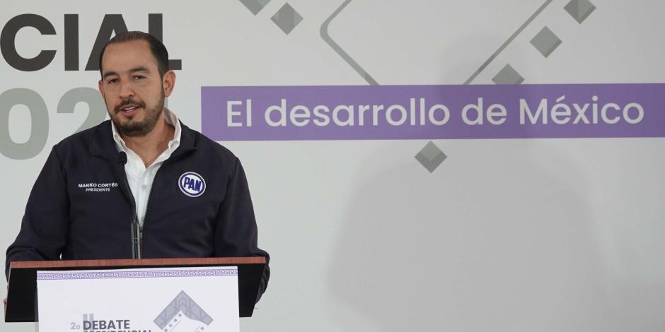 El presidente nacional del PAN en las instalaciones de Estudios Churubusco, en abril.