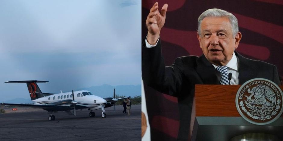 AMLO afirma que se desconocen detalles del avión donde se detuvo a los dos integrantes del CdS.