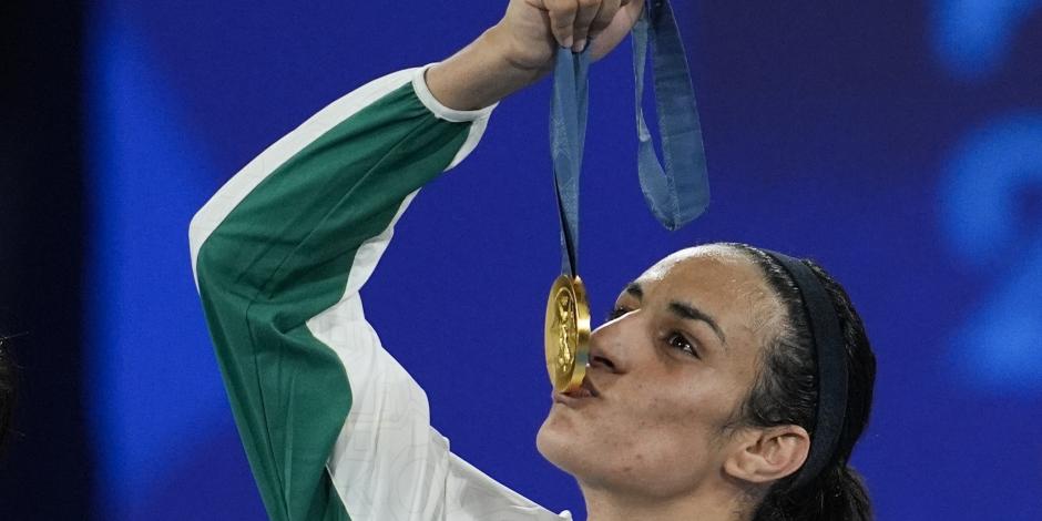 La argelina Imane Khelif se coronó campeona olímpica en la categoría de 66 kg.