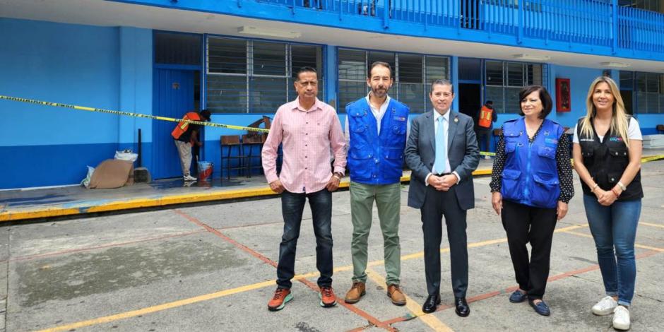 Rehabilitamos escuelas para un buen regreso a clases, afirma Giovani Gutiérrez.