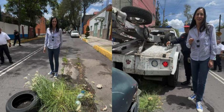 Lía Limón retira más de 5 mil vehículos chatarra en calles de Álvaro Obregón.