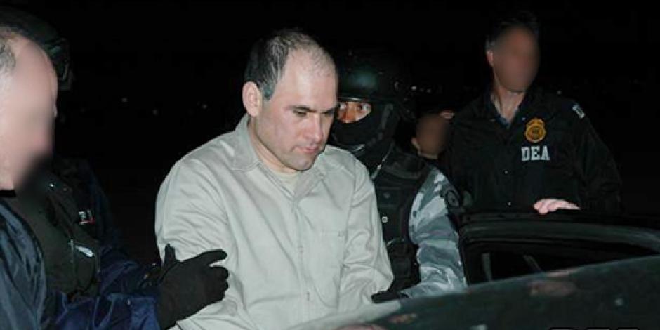 Osiel Cárdenas Guillén, durante su extradición a Estados Unidos.