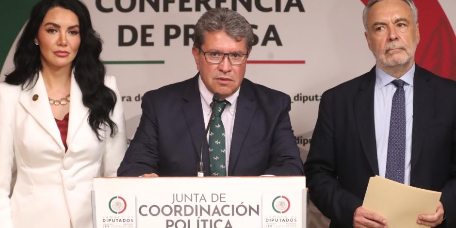 Ricardo Monreal, en conferencia de prensa, el domingo.