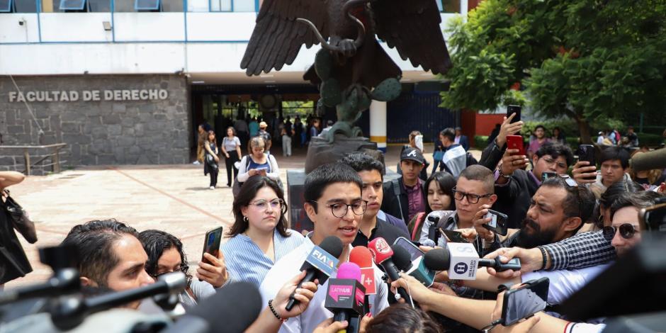 Estudiantes de la Facultad de Derecho llaman a diálogo sobre reforma judicial con Ricardo Monreal.