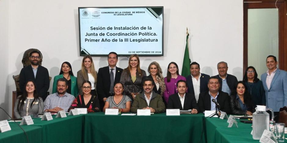 Acuerdan que el Partido Verde presida la JUCOPO en el Congreso de la CDMX.