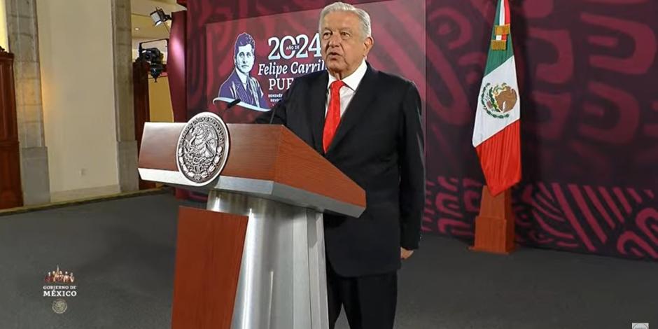 Andrés Manuel López Obrador, presidente de México, ofrece su conferencia de prensa este miércoles 4 de septiembre del 2024, desde Palacio Nacional, en CDMX.