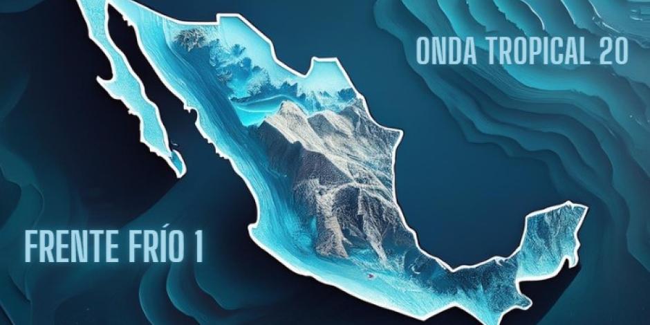 El Frente Frío 1 y la Onda Tropical 20 traerán variaciones en el clima de este miércoles 4 de septiembre.