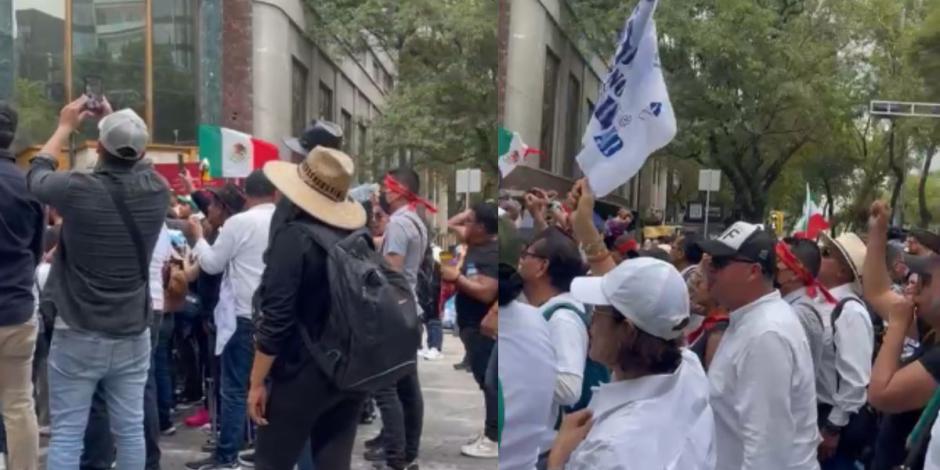 Trabajadores en protesta afuera de la antigua sede del Senado aseguraron que cuentan con votos para detener la reforma judicial.