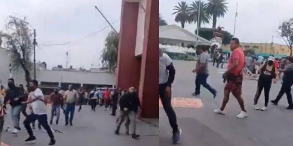 Un grupo de hombres agredieron a personas durante una protesta pacífica; en la zona también había policías, quienes no hicieron nada al respecto.