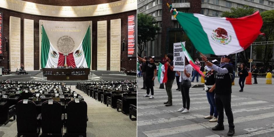 Diputados piden a manifestantes permitir discusión de reforma judicial.