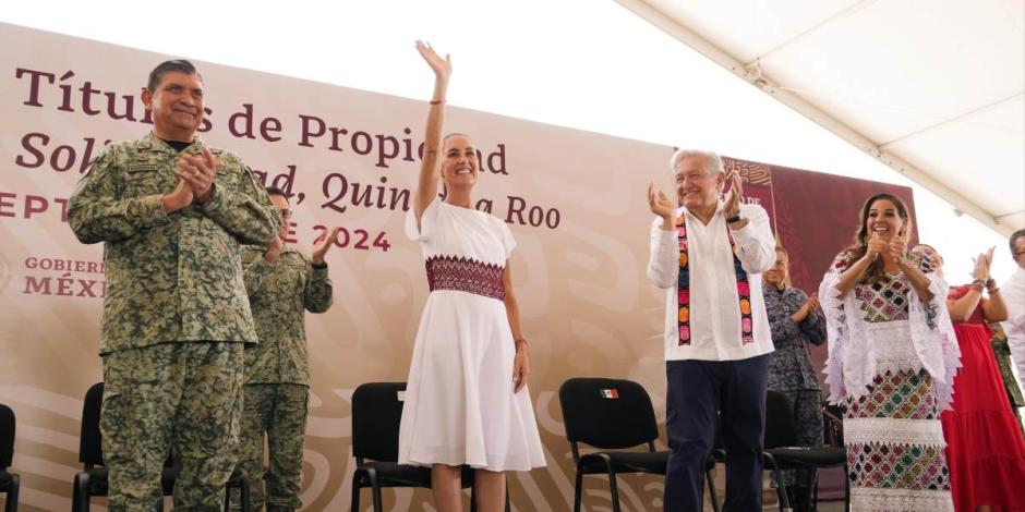 ‘Somos testigos de que la prosperidad está llegando al pueblo de Quintana Roo’: Claudia Sheinbaum.