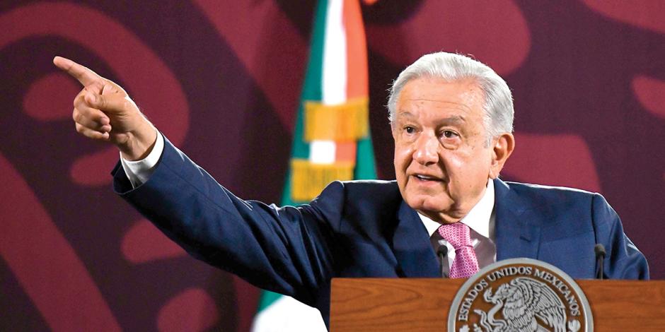 El Presidente Andrés Manuel López Obrador, ayer en conferencia de prensa.