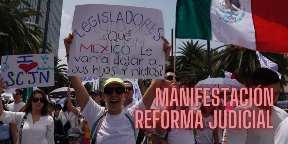 Manifestación contra la reforma judicial.