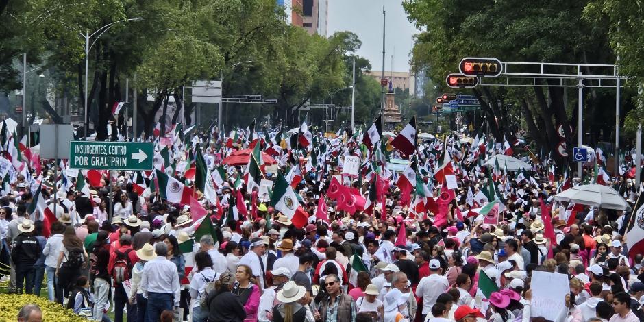 Se concentraron más de 5 mil personas en contra de la reforma al Poder Judicial