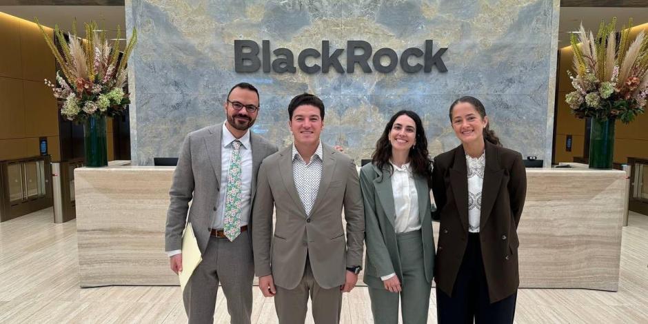 Samuel García se reúne con directivos de BlackRock, la administradora de fondos más grande del mundo.