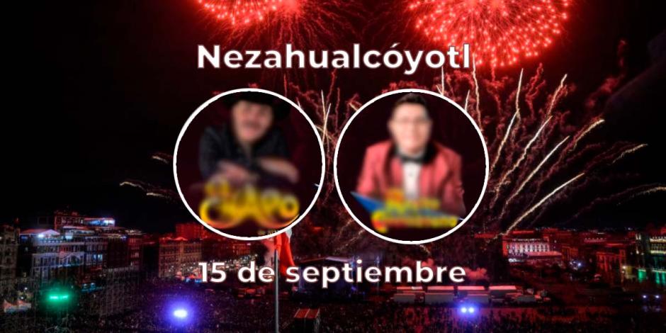 Conoce quién se presentará el 15 de septiembre en Nezahualcóyotl para dar el Grito de independencia.