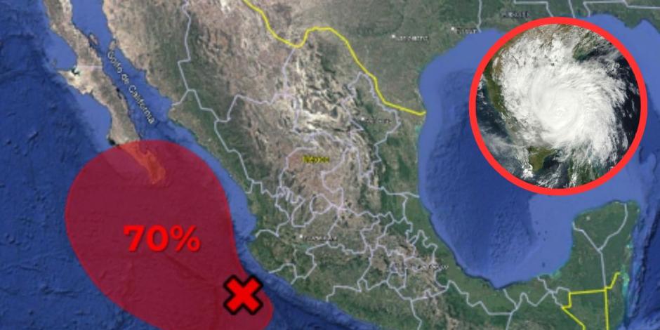 Zona de baja presión en el Pacífico está a punto de convertirse en ciclón.