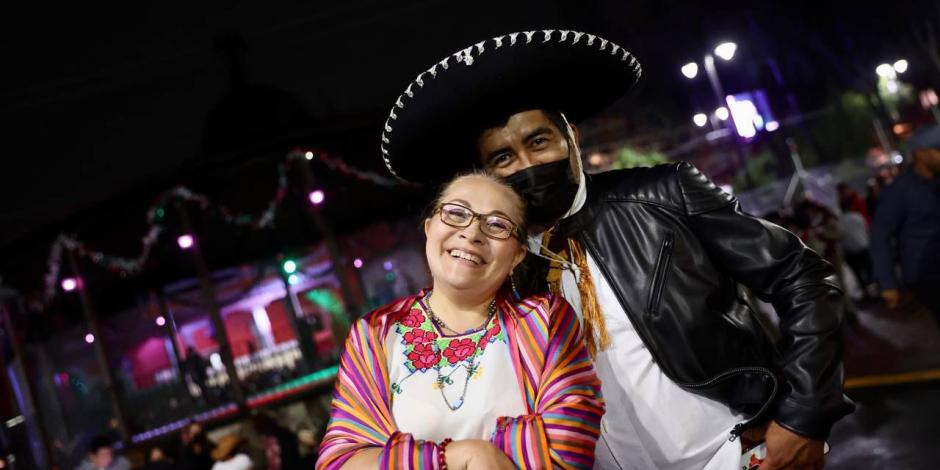 Fiestas patrias en la alcaldía de Coyoacán.