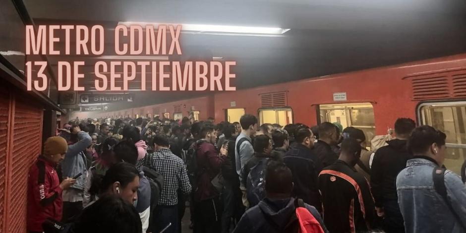 Así va el avance del Metro CDMX hoy viernes 13 de septiembre.